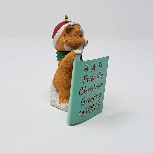 1992 Hallmark Friendly Greetings Keepsake Handcrafted Holiday Christmas Ornament - Picture 6 of 6